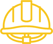 Equipo de construcción con casco amarillo en obra, proporcionando servicios de construcción y renovación de calidad en México.